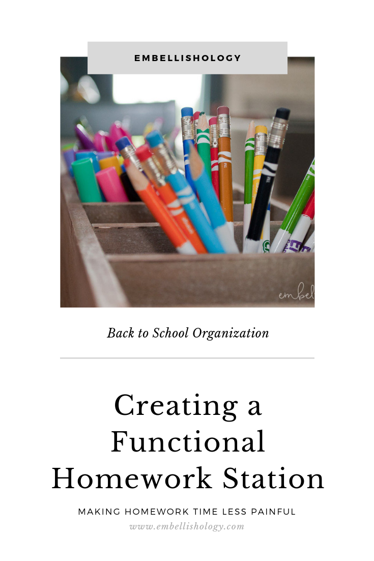 Creating a Functional Homework Station - embellish*ology